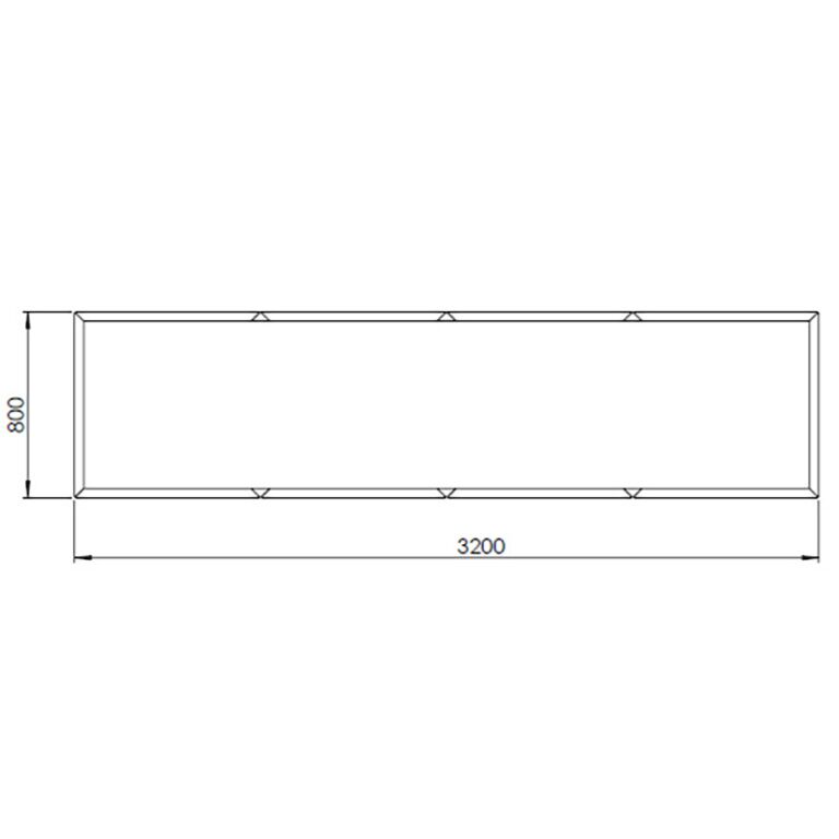 Ζαρντινιέρα από χάλυβα corten Texas xxl 320 x 80 cm