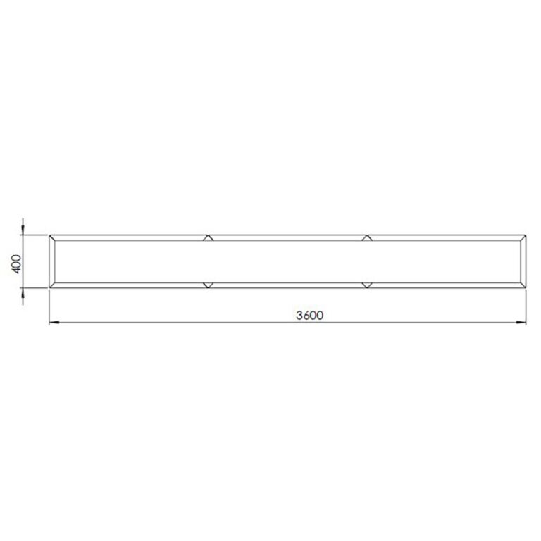 Ζαρντινιέρα από χάλυβα corten Texas xxl 360 x 40 cm