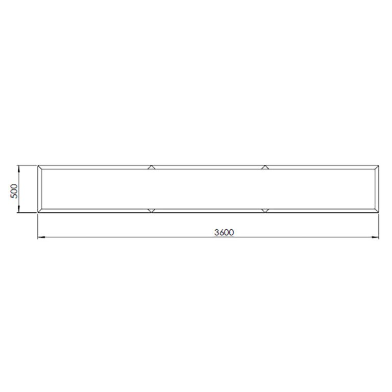 Ζαρντινιέρα από χάλυβα corten Texas xxl 360 x 50 cm