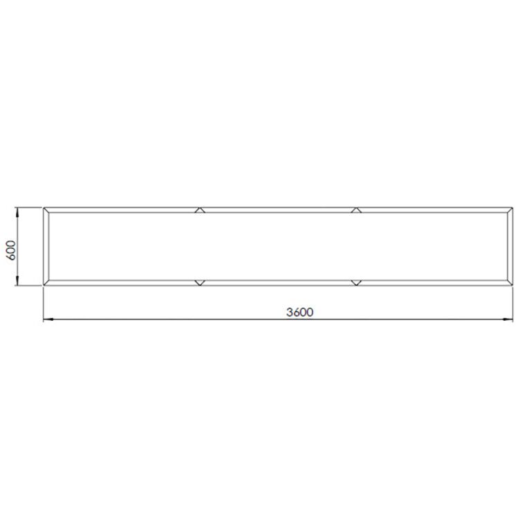 Ζαρντινιέρα από χάλυβα corten Texas xxl 360 x 60 cm