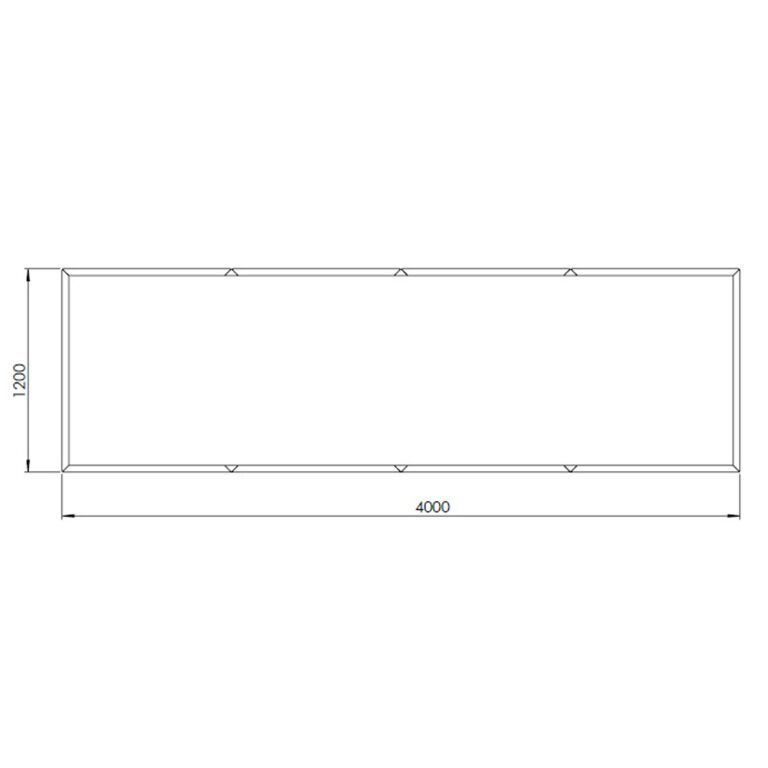 Ζαρντινιέρα από χάλυβα corten Texas xxl 400 x 120 cm