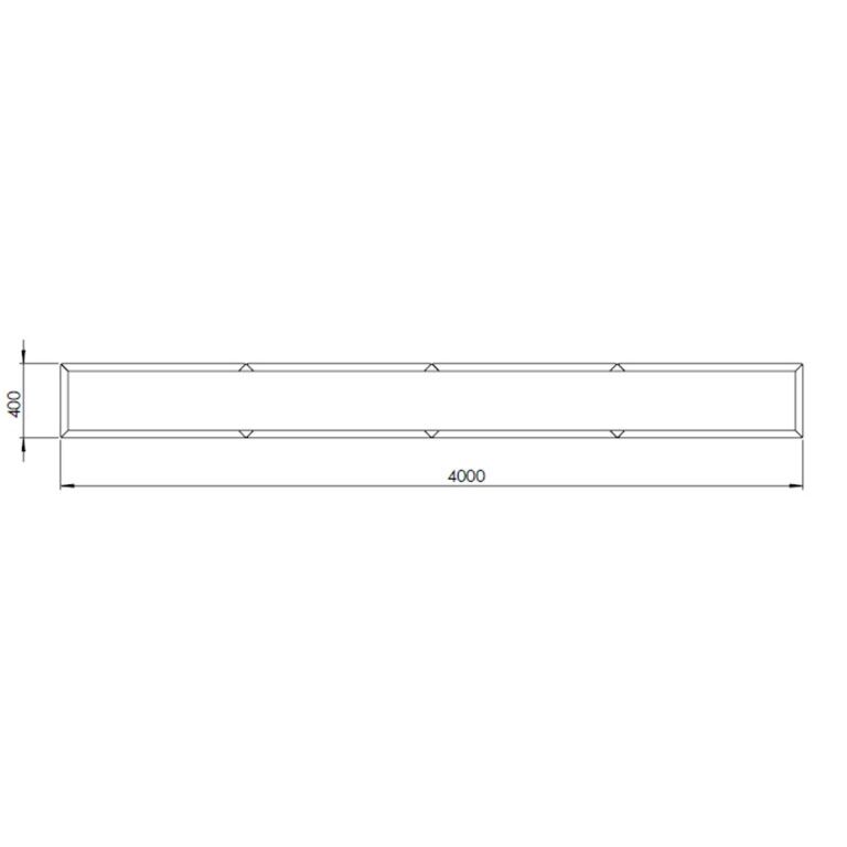 Ζαρντινιέρα από χάλυβα corten Texas xxl 400 x 40 cm