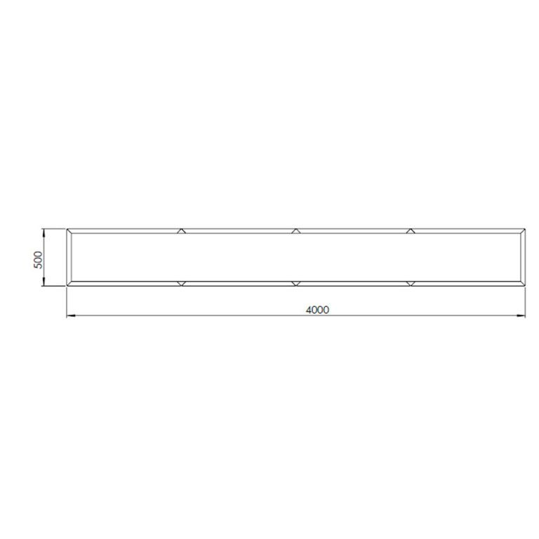 Ζαρντινιέρα από χάλυβα corten Texas xxl 400 x 50 cm