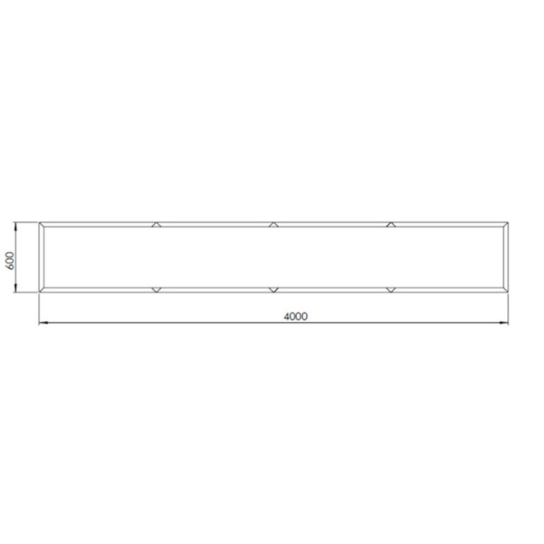 Ζαρντινιέρα από χάλυβα corten Texas xxl 400 x 60 cm