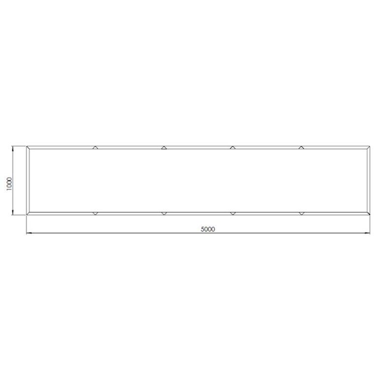 Ζαρντινιέρα από χάλυβα corten Texas xxl 500 x 100 cm
