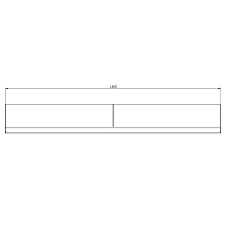 Τοιχίο αντιστήριξης από ατσάλι corten ίσιο 150 cm (ύψος 60 cm)