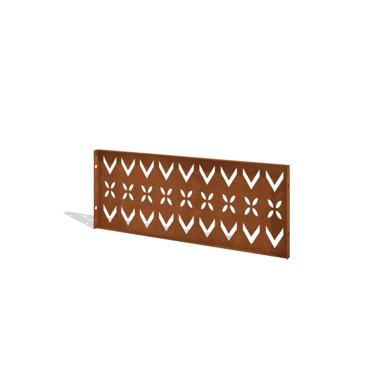Φράχτης κηπου από χάλυβα corten H πάνελ V 120 x 47,5 cm