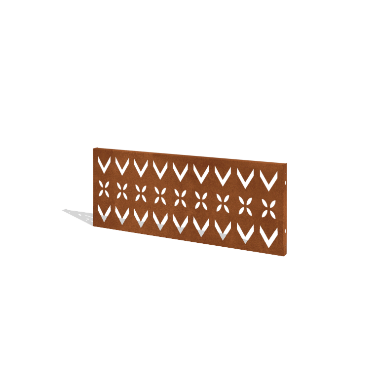 Φράχτης κηπου από χάλυβα corten H πάνελ V 120 x 47,5 cm