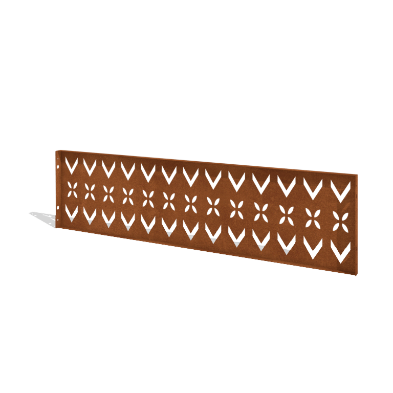 Φράχτης κηπου από χάλυβα corten H πάνελ V 180 x 47,5 cm
