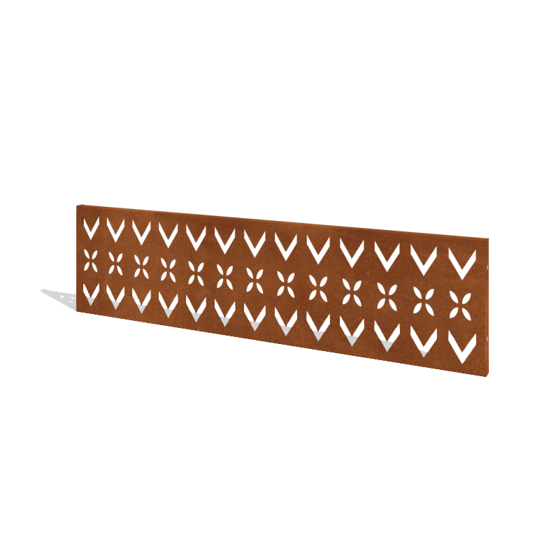 Φράχτης κηπου από χάλυβα corten H πάνελ V 180 x 47,5 cm