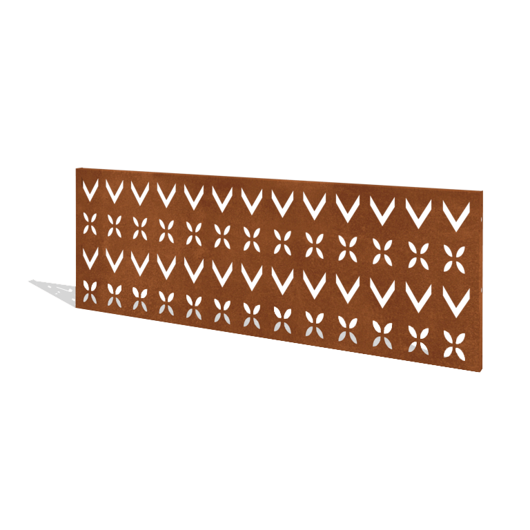 Φράχτης κηπου από χάλυβα corten H πάνελ V 180 x 63,3 cm
