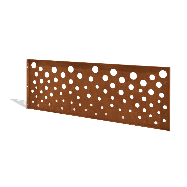 Φράχτης κηπου από χάλυβα corten H πάνελ B 180 x 63,3 cm