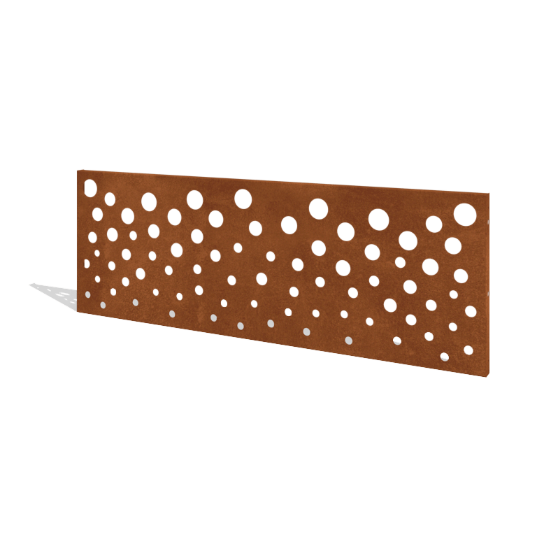 Φράχτης κηπου από χάλυβα corten H πάνελ B 180 x 63,3 cm