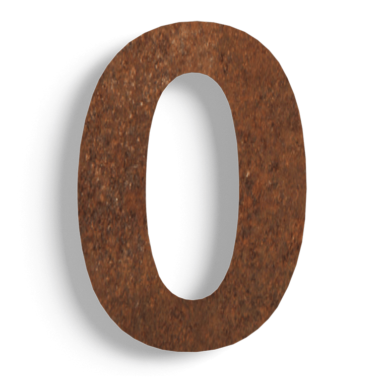 Αριθμός από ατσάλι corten 0 - 80 cm