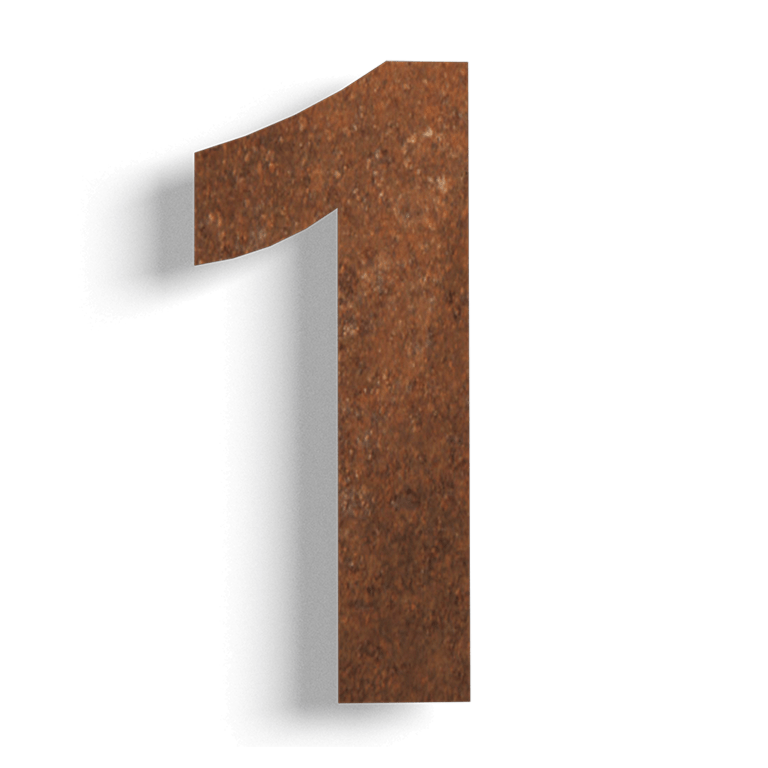 αριθμός σπιτιού Χάλυβας Corten (πλάκα) 1 - 15 cm