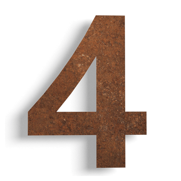 αριθμός σπιτιού Χάλυβας Corten (πλάκα) 4 - 15 cm