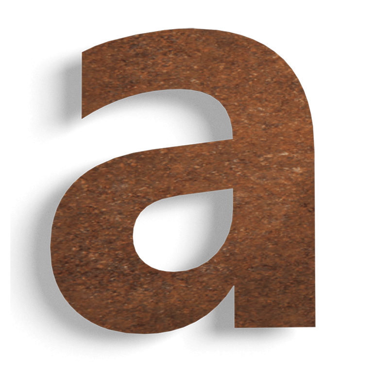 Αριθμός από ατσάλι corten a - 10 cm