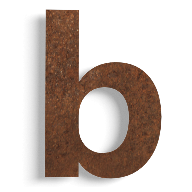 Αριθμός από ατσάλι corten b - 15 cm