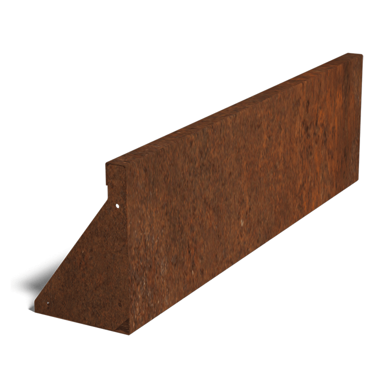 Τοιχίο αντιστήριξης από ατσάλι corten ίσιο 100 cm (ύψος 30 cm)