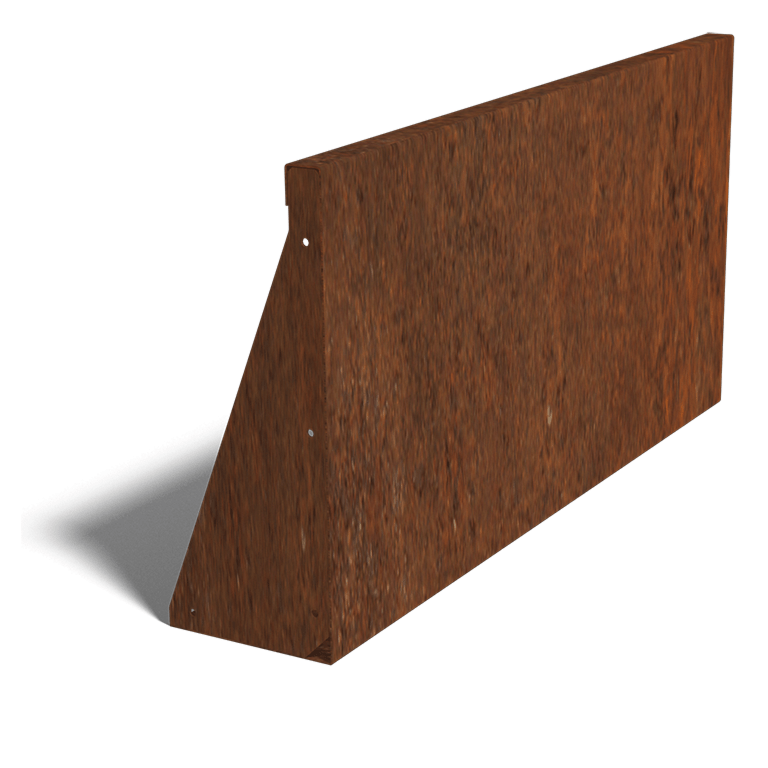 Τοιχίο αντιστήριξης από ατσάλι corten ίσιο 100 cm (ύψος 50 cm)