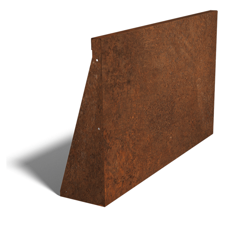 Τοιχίο αντιστήριξης από ατσάλι corten ίσιο 100 cm (ύψος 60 cm)