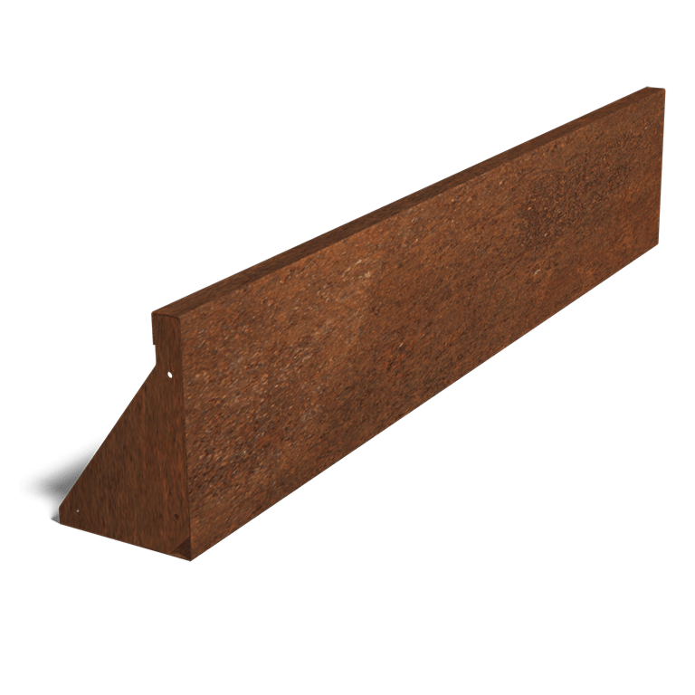Τοιχίο αντιστήριξης από ατσάλι corten ίσιο 150 cm (ύψος 30 cm)