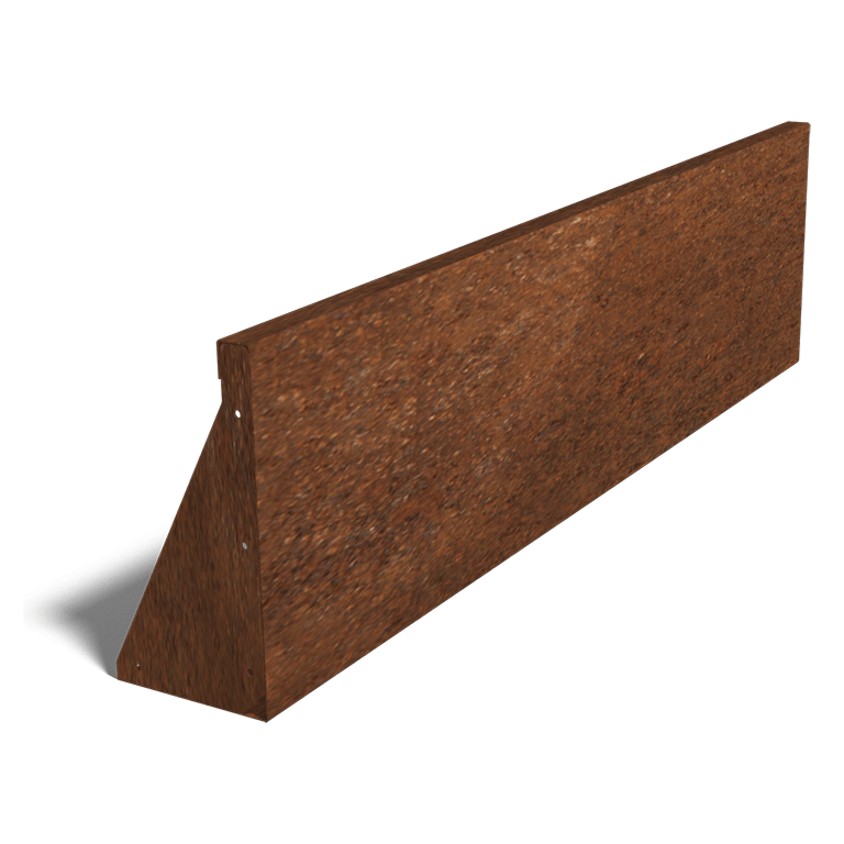 Τοιχίο αντιστήριξης από ατσάλι corten ίσιο 150 cm (ύψος 40 cm)