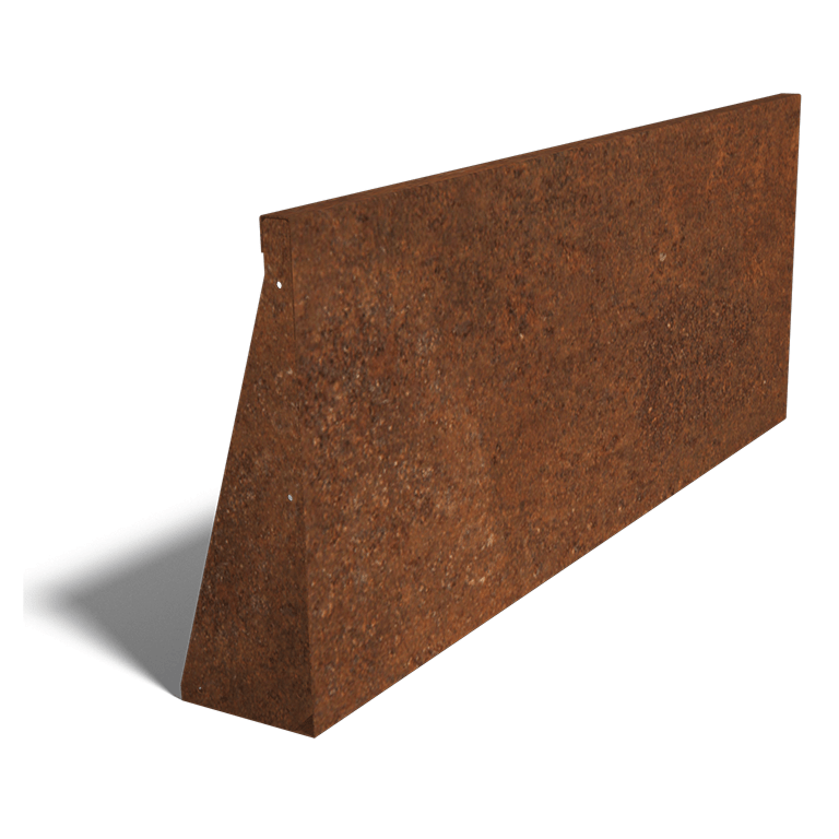Τοιχίο αντιστήριξης από ατσάλι corten ίσιο 150 cm (ύψος 60 cm)