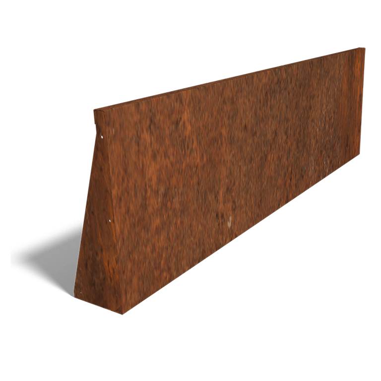 Τοιχίο αντιστήριξης από ατσάλι corten ίσιο 200 cm (ύψος 60 cm)