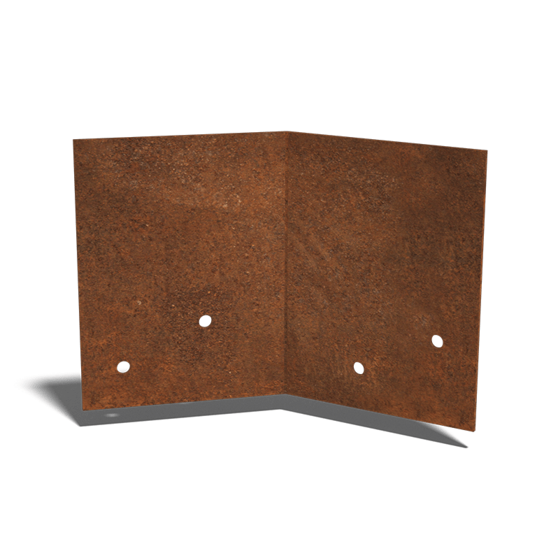 βάση σύνδεσης Χάλυβας Corten 45º στρώμα 12 - 15 cm