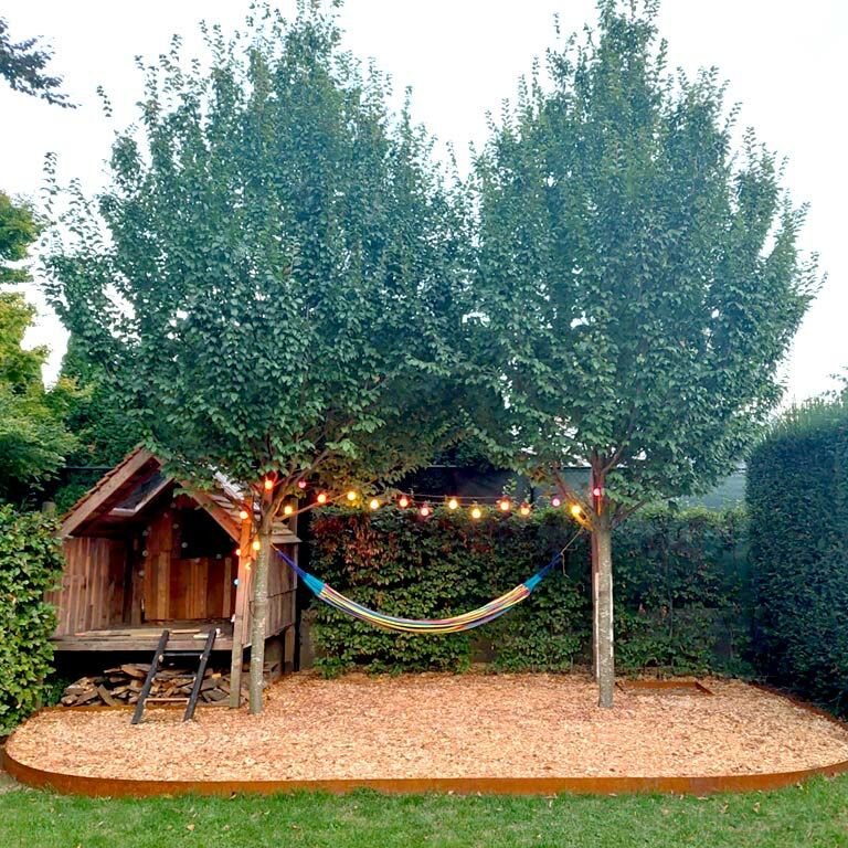 Χωρίσματα γκαζόν από ατσάλι corten ίσιο 25 cm πλήρες σετ ανά 24 μέτρα