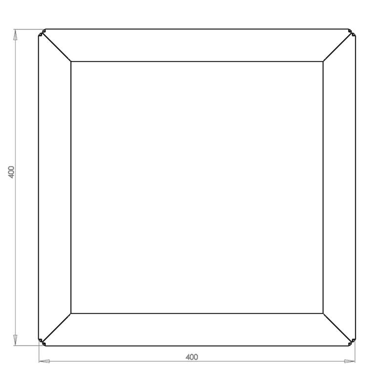 Ζαρντινιέρα από χάλυβα corten Μαϊάμι 40 x 40 cm