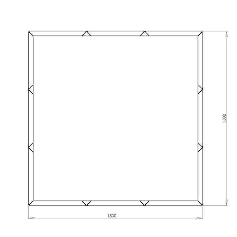 Ζαρντινιέρα από χάλυβα corten Μαϊάμι xxl 150 x 150 cm