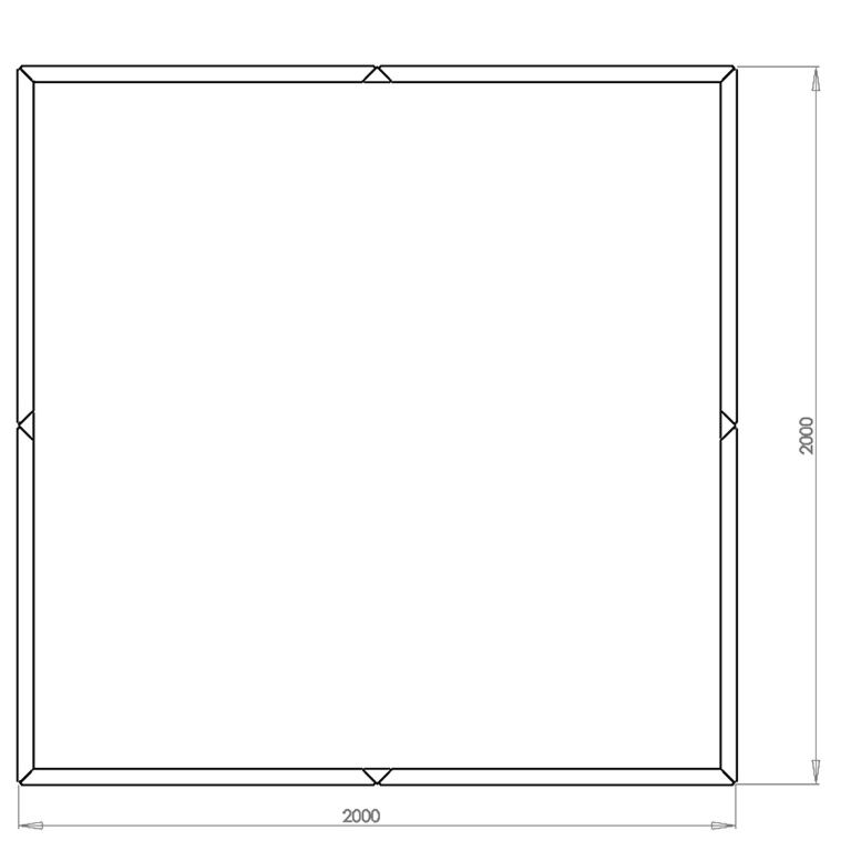 Ζαρντινιέρα από χάλυβα corten Μαϊάμι xxl 200 x 200 cm
