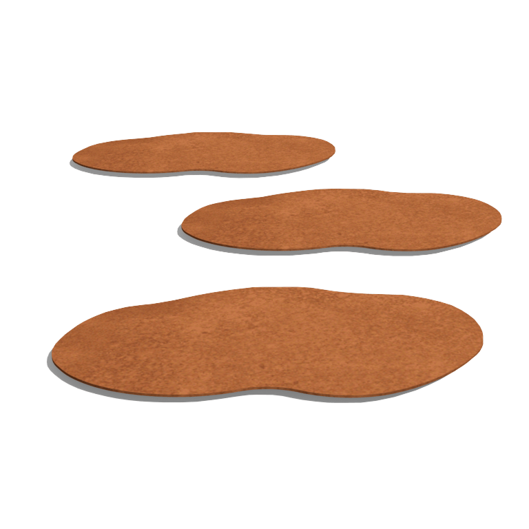 Πλάκα από ατσάλι corten Οργανική 50 x 25 cm