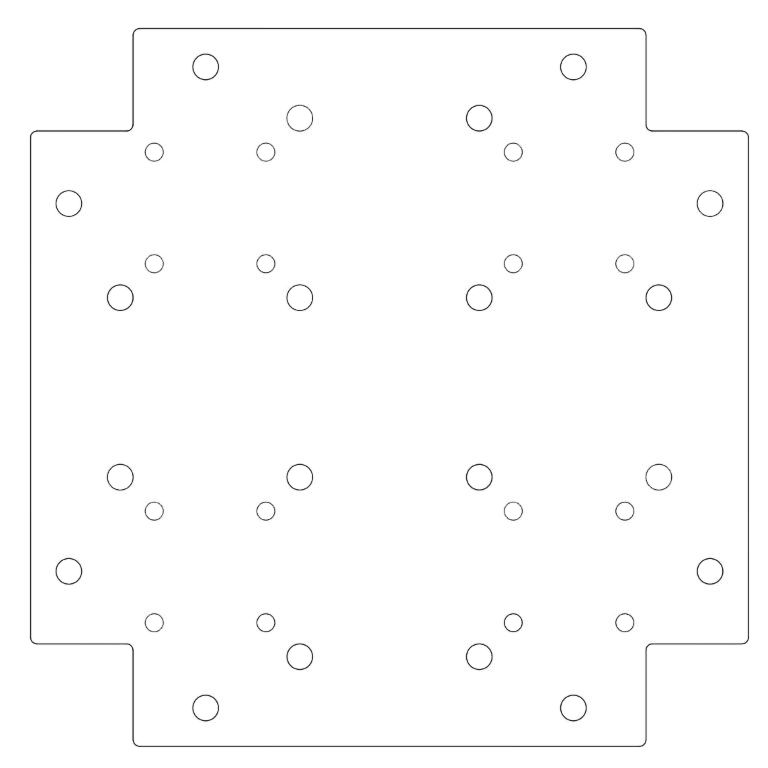 βάση Γαλβανισμένος χάλυβας 30 x 30 cm