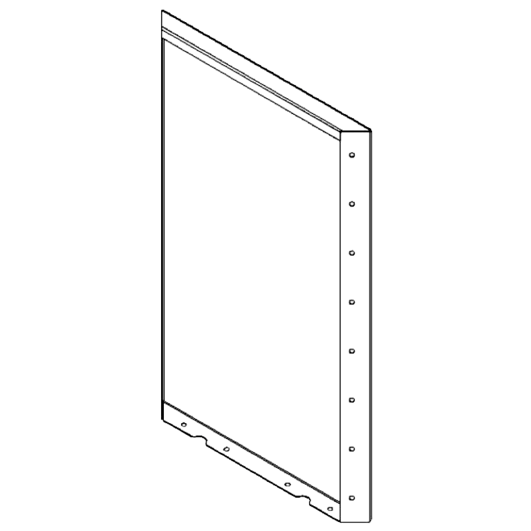 Πάνελ από ατσάλι επίστρωση πούδρας 80 x 50 cm