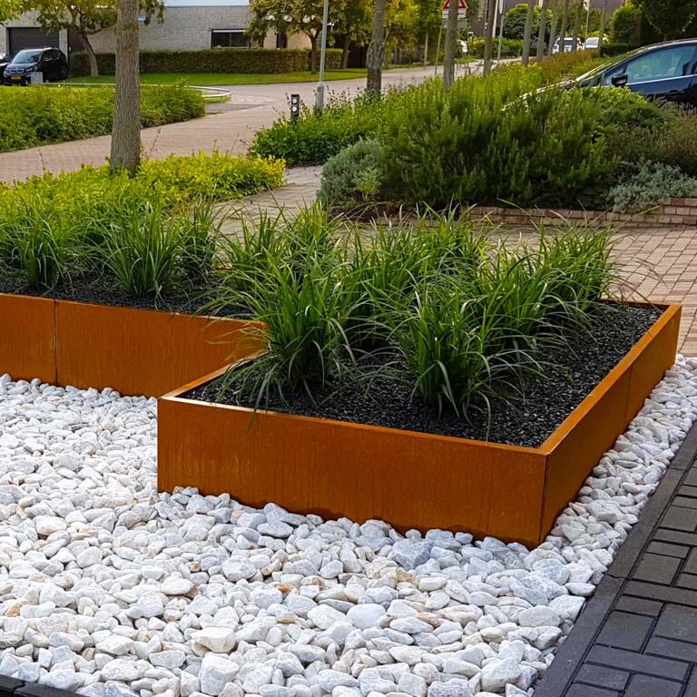 Ζαρντινιέρα από χάλυβα corten Κάνσας 120