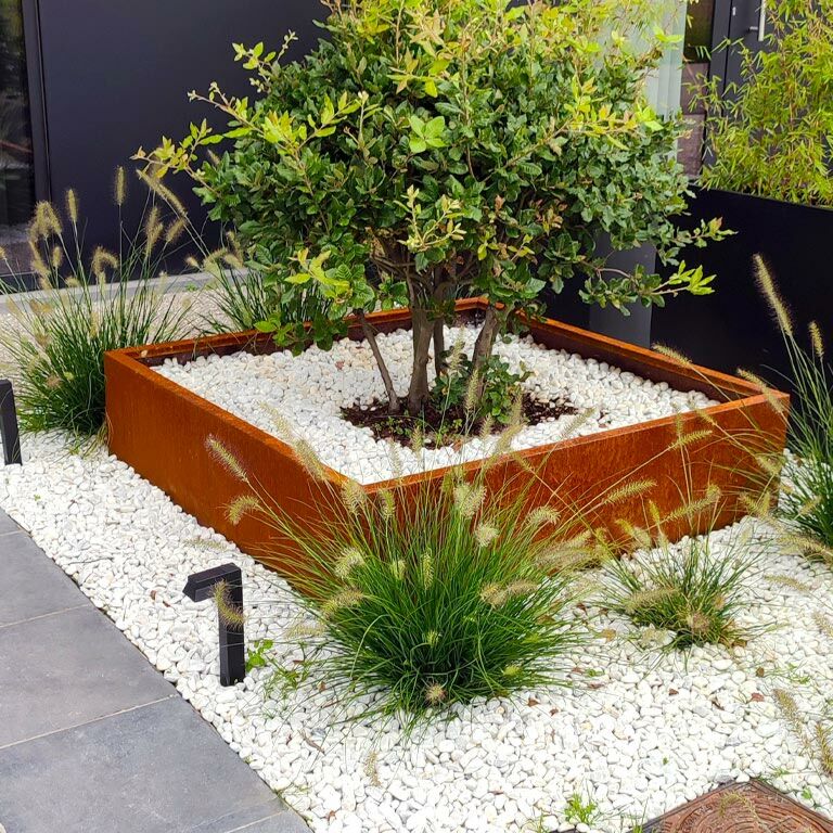 Ζαρντινιέρα από χάλυβα corten Μαϊάμι 120 x 120 cm