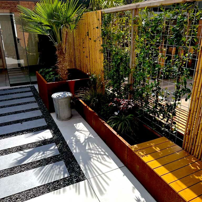 Ζαρντινιέρα από χάλυβα corten Texas xxl 500 x 50 cm