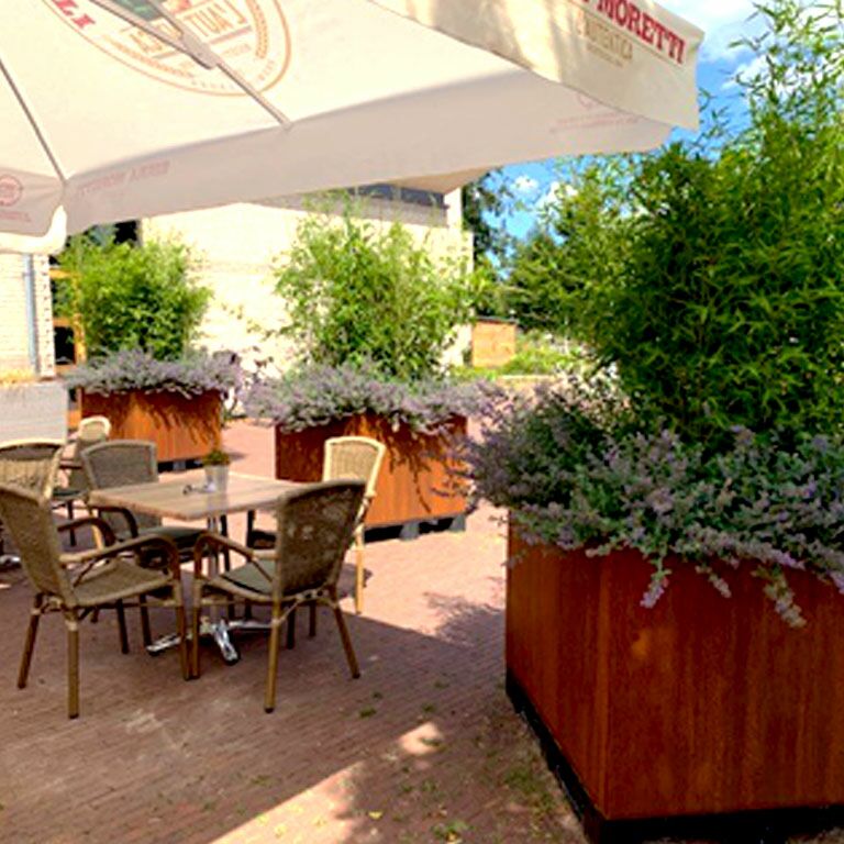 Ζαρντινιέρα από χάλυβα corten Τέξας 100 x 120 cm