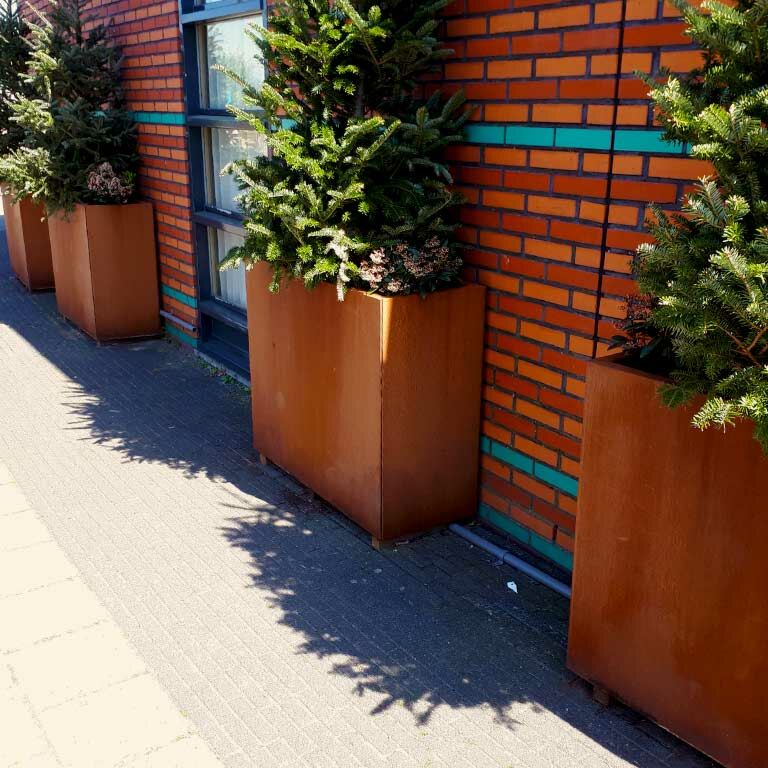 Ζαρντινιέρα από χάλυβα corten Τέξας 30 x 100 cm