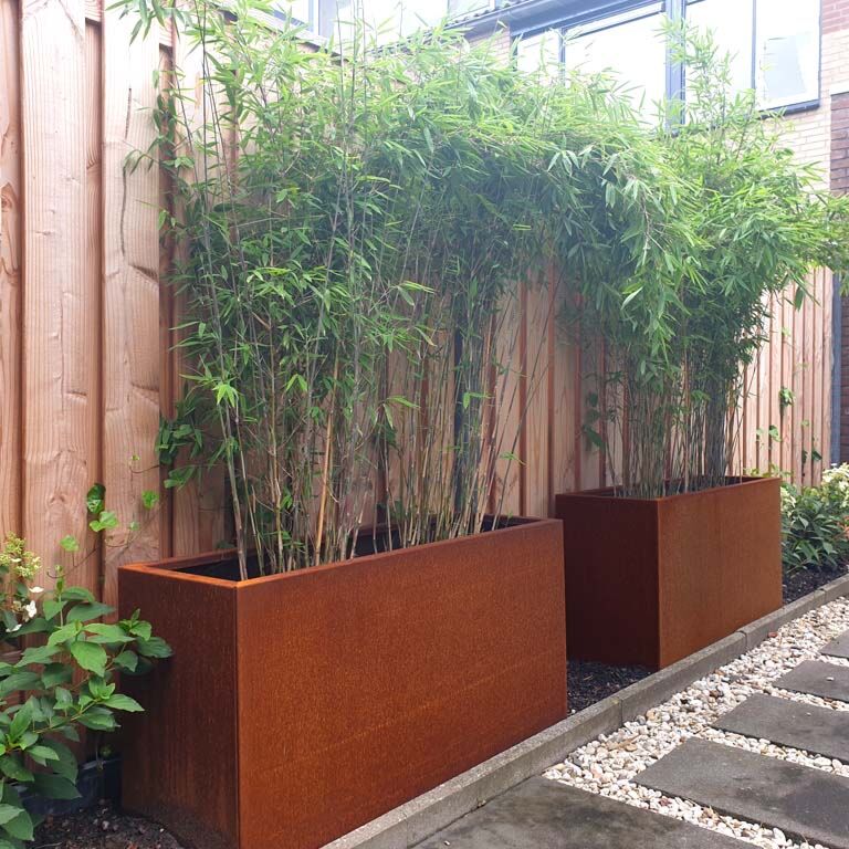 Ζαρντινιέρα από χάλυβα corten Τέξας 40 x 120 cm