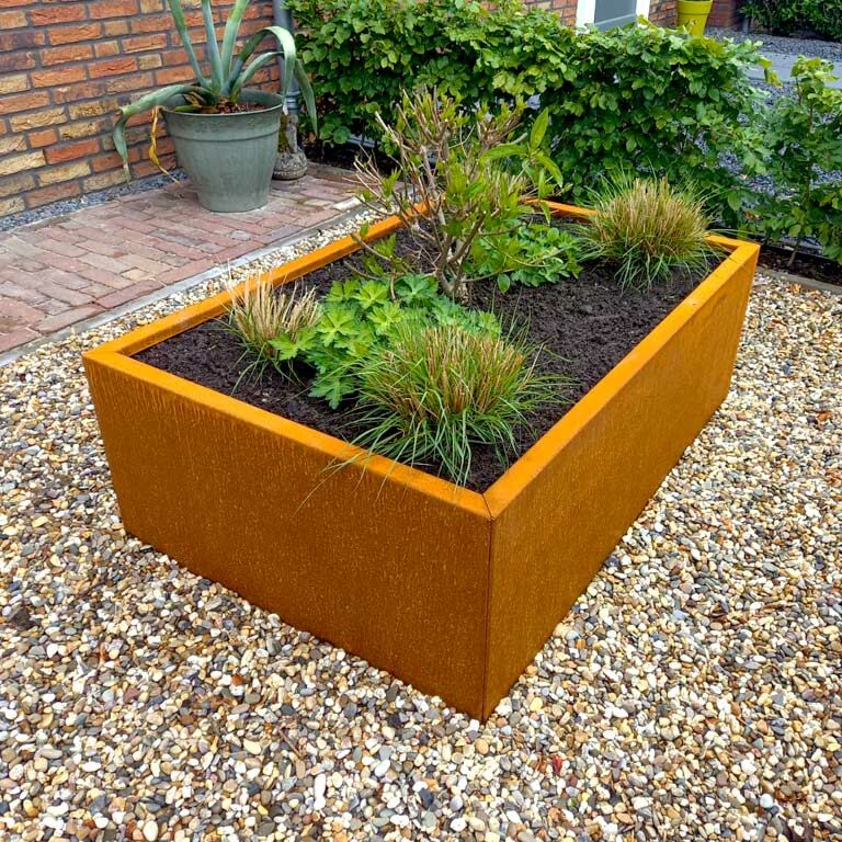 Ζαρντινιέρα από χάλυβα corten Τέξας 80 x 120 cm