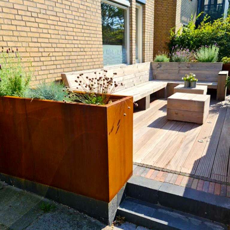 Ζαρντινιέρα από χάλυβα corten Texas xxl 160 x 50 cm