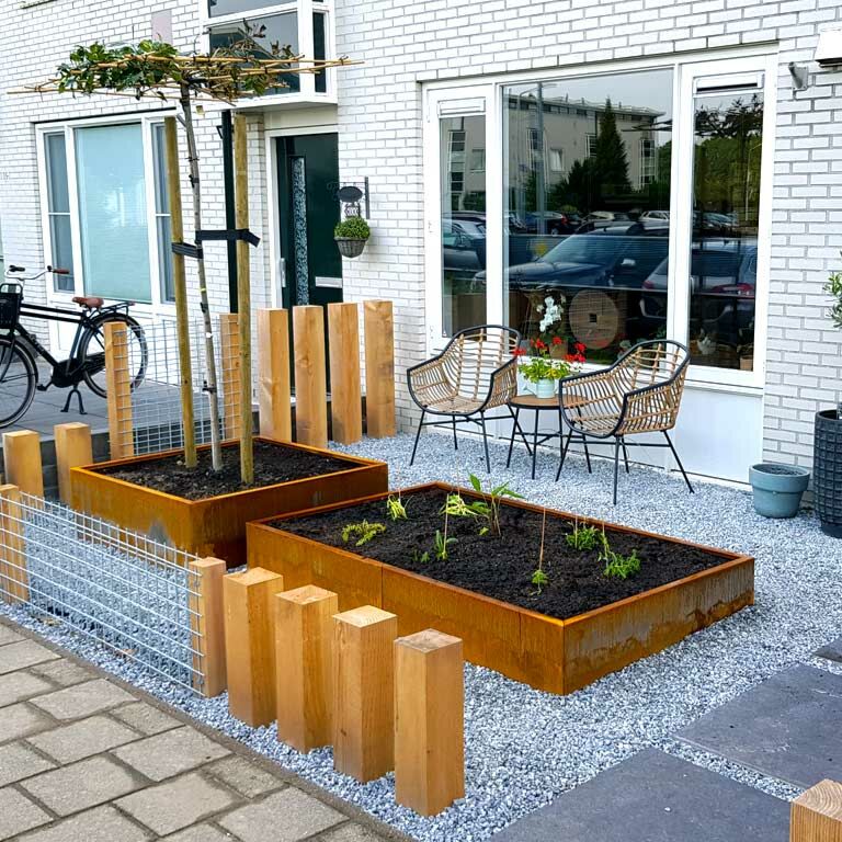 Ζαρντινιέρα από χάλυβα corten Texas xxl 200 x 120 cm