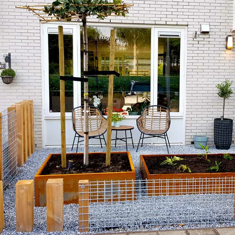 Ζαρντινιέρα από χάλυβα corten Texas xxl 160 x 120 cm