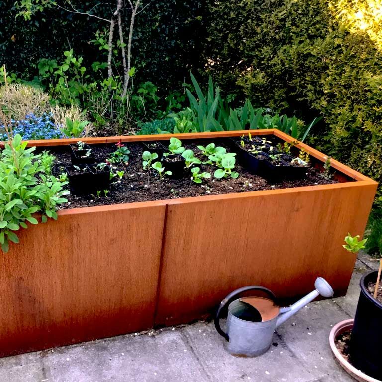 Ζαρντινιέρα από χάλυβα corten Texas xxl 200 x 80 cm
