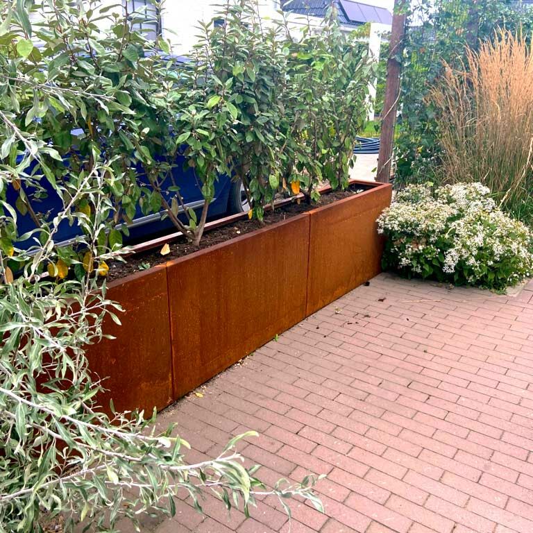 Ζαρντινιέρα από χάλυβα corten Texas xxl 300 x 30 cm