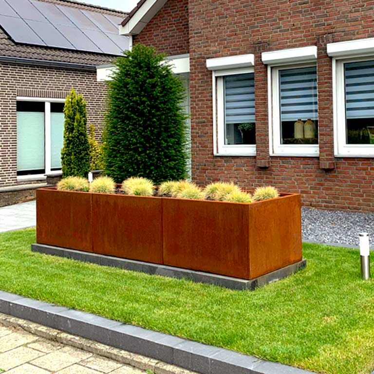 Ζαρντινιέρα από χάλυβα corten Texas xxl 300 x 80 cm